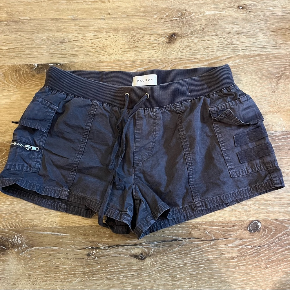 Pacsun Charcoal Low Rise Cargo Shorts